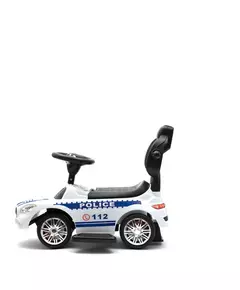 Loopauto Politieauto - Zwart Stuur, Comfortabele Zitting