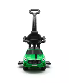 Groen Kindervoertuig - Duwauto met Voetsteun en stang