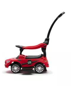 Kinderloopauto - Glanzend rood - Ergonomische duwstang