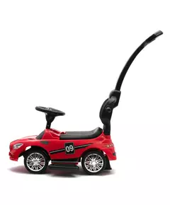 Kinderloopauto - Glanzend rood - Ergonomische duwstang