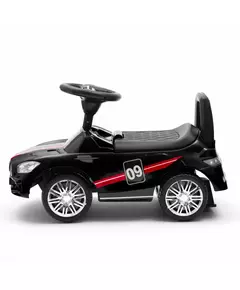 Zwarte Kinderloopauto - Sportwagen - Afneembaar Stuur