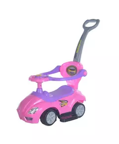 Roze Peuterauto - Kinderloopauto Met Duwstang