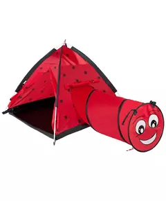 Kindertent Lieveheersbeestje Rood met Tunnel
