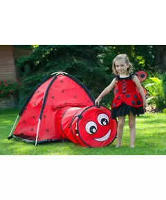 Kindertent Lieveheersbeestje Rood met Tunnel