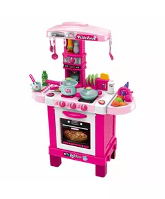 Roze Speelkeuken - Compact - Inclusief Speelgoedvoedsel