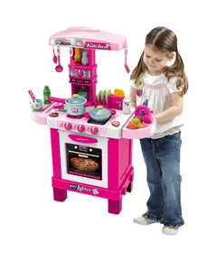 Roze Speelkeuken - Compact - Inclusief Speelgoedvoedsel