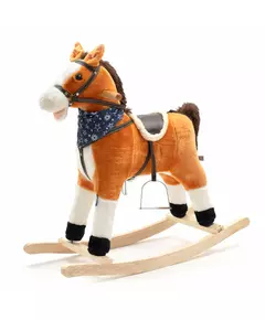 Schommelpaard Pluchen Bruin incl. Bandana en Muziek