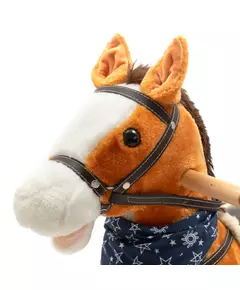 Schommelpaard Pluchen Bruin incl. Bandana en Muziek