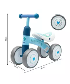 Lichtgroene Loopfiets - Ergonomisch Zadel - 4 Wielen