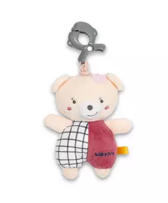 Knuffelbeer Roze Pluche met Speelautomaat en Clip
