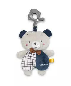 Pluche Grijze Teddybeer met Bruine Strik - Knuffeldier
