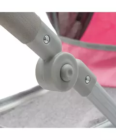 Poppenwagen 2-in-1 mGrijs et Roze Accenten