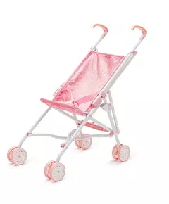 Vouwbare Roze Poppenbuggy met Stippen - Lichtgewicht