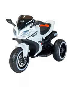 Kinderdriewieler - Elektrische motorfiets - Wit/zwart