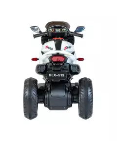 Kinderdriewieler - Elektrische motorfiets - Wit/zwart