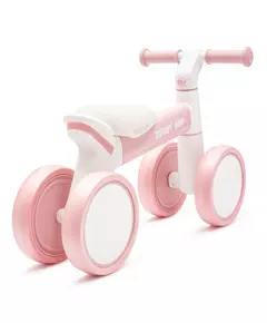 Loopfiets Roze Wit - Ergonomische Zitting