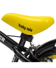 Loopfiets Zwart Geel - Lichtgewist peuterfiets
