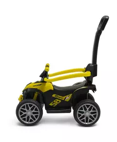 Loopauto kleine quad geel zwart - peuterauto