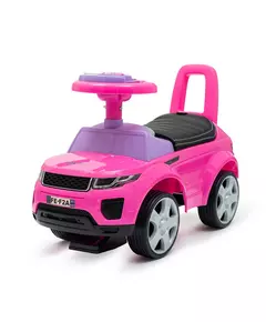 Felroze SUV kinderauto met paarse stuurinrichting