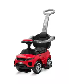 Kinderloopauto Rood met Duwstang en Stevige Wielen