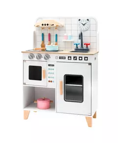 Houten Speelkeuken Wit - Montessori met Accessoires