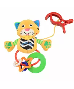 Pluche Tijger Rammelaar - Zacht Bijtspeeltje met Ringen
