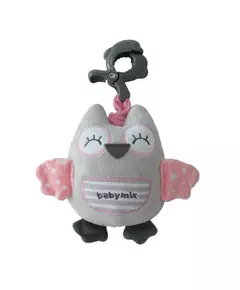 Knuffel Uil - Educatief Pluchen Speelgoed - Grijs