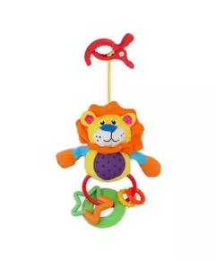 Knuffel Leeuw met Rammelaar en Clip - Speelgoed