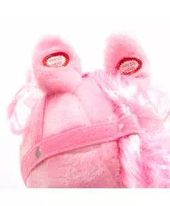 Schommelpaard Roze Pluche met Melodie en Zadel