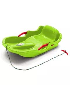 Groene Bobslee met Rugleuning en Handgrepen - Kinderslee