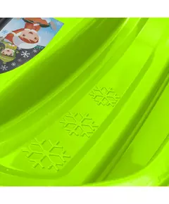 Groene Bobslee met Rugleuning en Handgrepen - Kinderslee