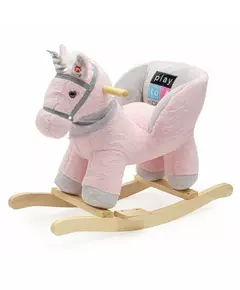 Hobbelpaard Roze Eenhoorn met melodie - Kinderspeelgoed