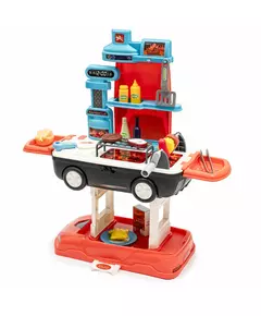 Speelgoedkeuken Barbecue op Wielen met Accessoires