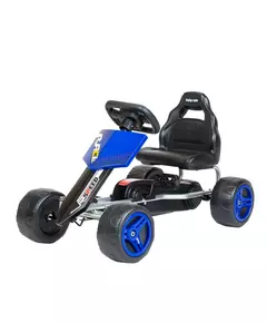 Sportieve Skelter met Ergonomische Lederen Stoel - Blauw