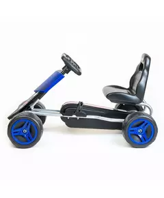 Sportieve Skelter met Ergonomische Lederen Stoel - Blauw