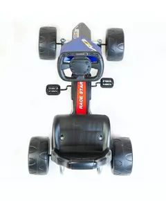 Sportieve Skelter met Ergonomische Lederen Stoel - Blauw