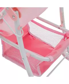 Roze Poppenwagen met Stippen en Veiligheidsstang