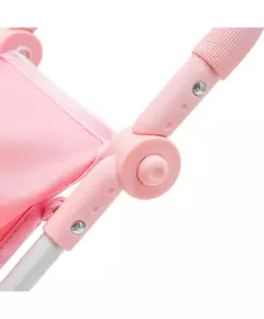 Roze Poppenwagen met Stippen en Veiligheidsstang