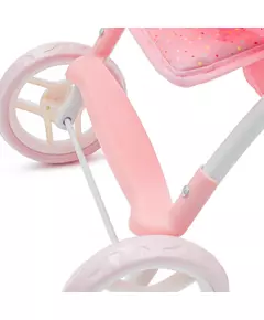 Roze Poppenwagen met Stippen en Veiligheidsstang