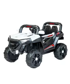 Elektrische 4x4 Kinderauto - Wit/Zwart - Bestuurbaar