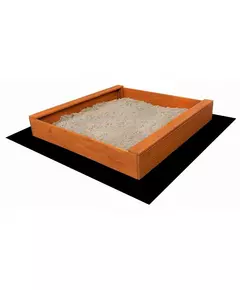 Houten zandbak met luifel - 120x120 cm - Geel en wit