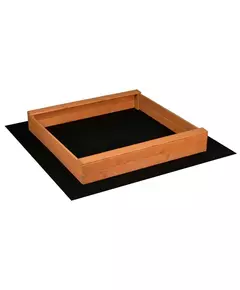 Houten zandbak 120x120 cm met luifel - rood-wit