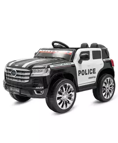 Elektrische Politiewagen - Zwart en Wit - 4x4 Kinderauto