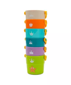 Speelbekers Set van 6 - Kleurrijke Piramide Emmers