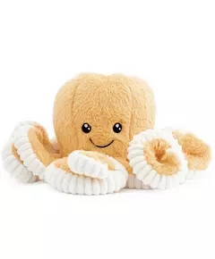 Pluche Octopus Knuffel - Lichtoranje - 17cm