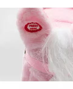 Rosie Pluche Roze Stokpaard met Wielen en Geluid