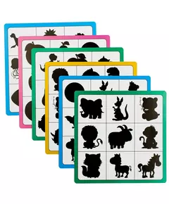 Educatief Dierenherkenning Spelbord - Silhouet matchen