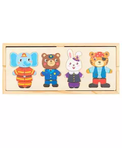 Montessori Houten Dierenpuzzel - Kleurrijk Speelgoed