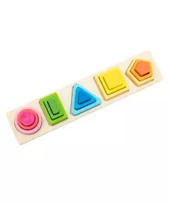 Montessori Houten Sorteerbord - Kleuren & Vormen Puzzel