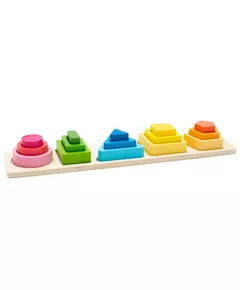 Montessori Houten Sorteerbord - Kleuren & Vormen Puzzel